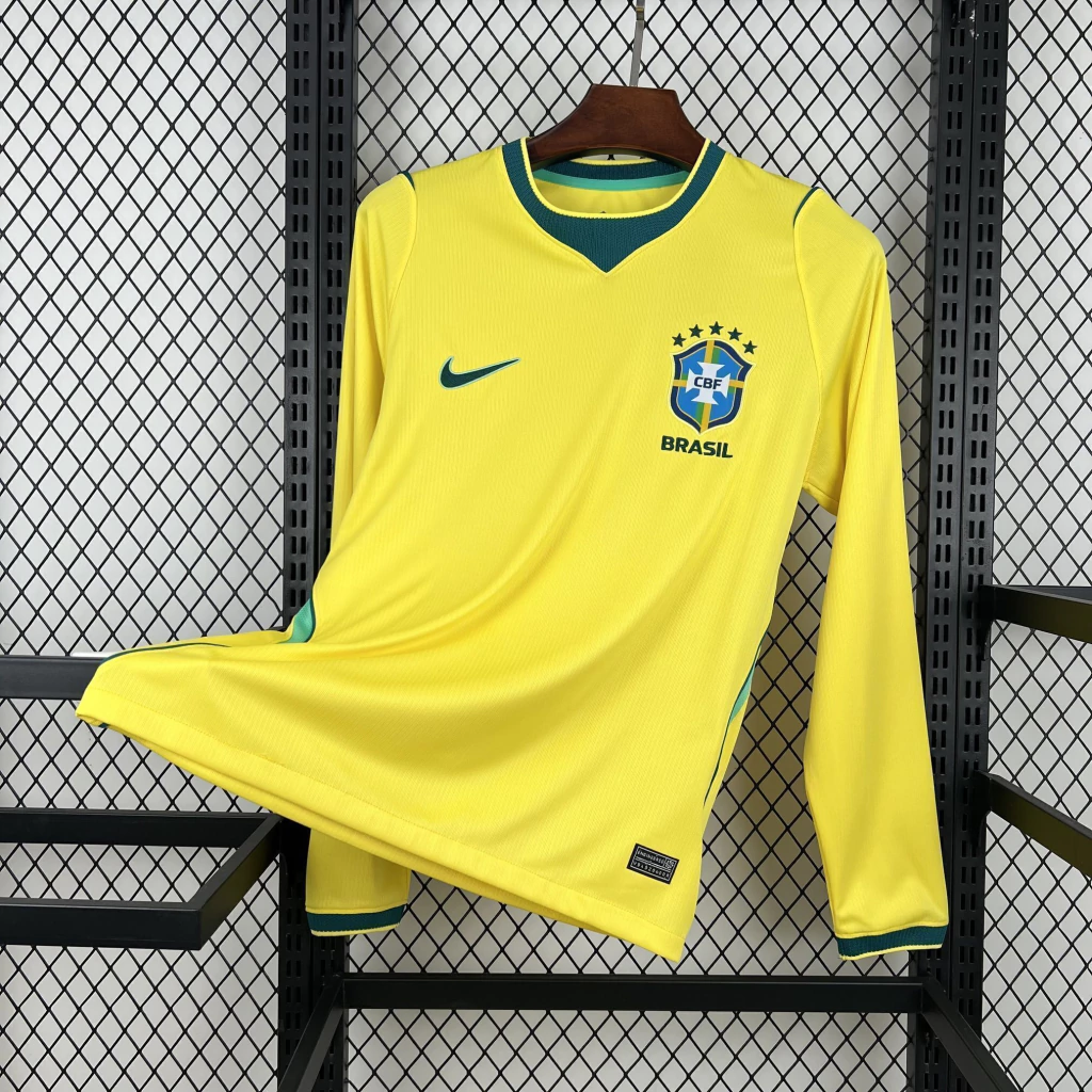 Camisa da Seleção Brasileira amarela manga longa torcedor