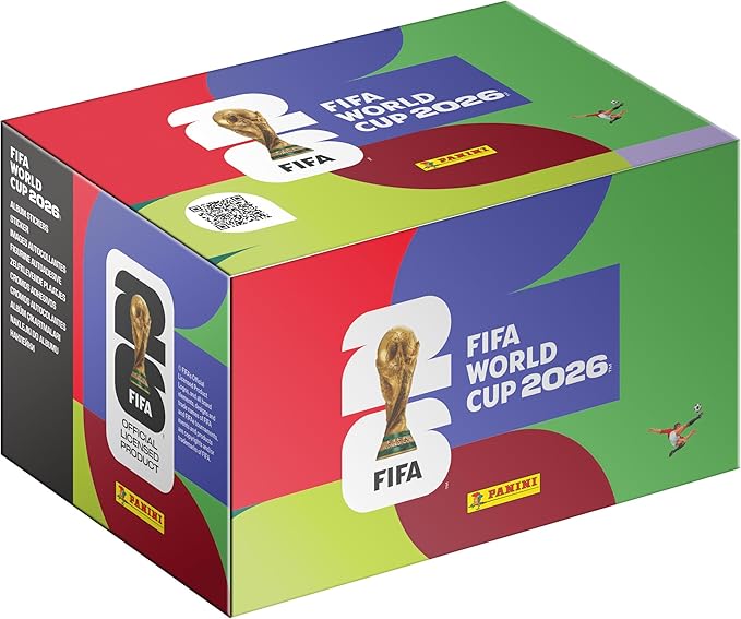 Caixa Oficial Panini Copa do Mundo 2026 com 40 envelopes e álbum capa dura